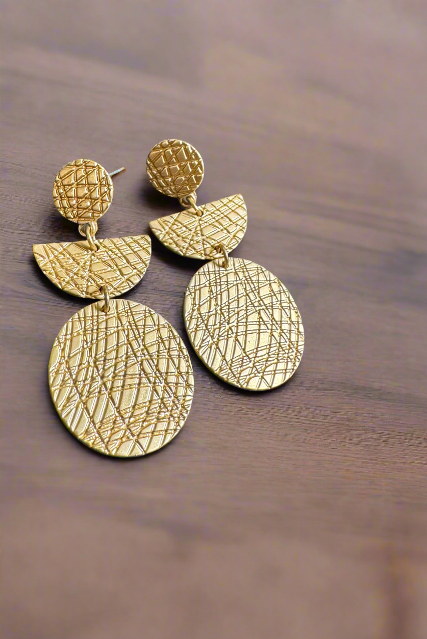 Start From Scratch Drop Earrings in Gold