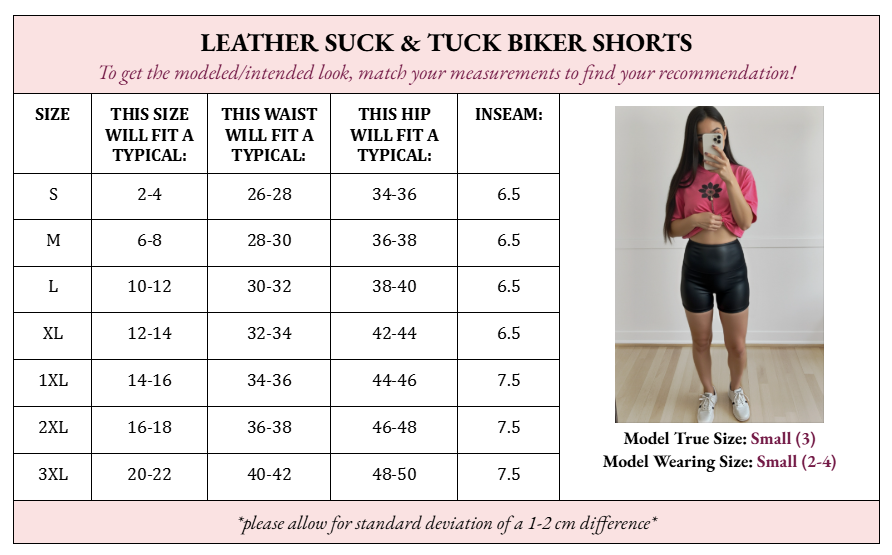 All The Drama Leather Suck & Tuck Biker Shorts